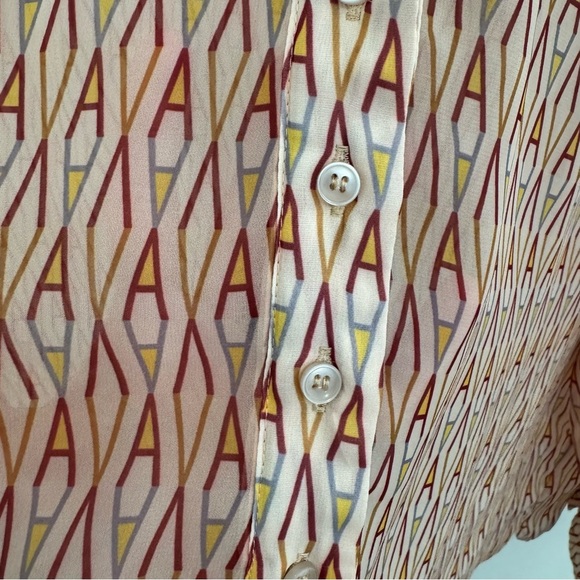 The Shirt Rochelle Behrens Grace Sheer Ruffle Chiffon Top - Picture 3 of 5